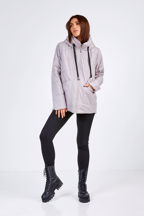Двостороння куртка жіноча сіра Двостороння куртка 536-2