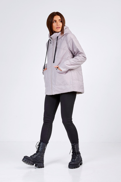 Двостороння куртка сіра Двостороння куртка 536-3