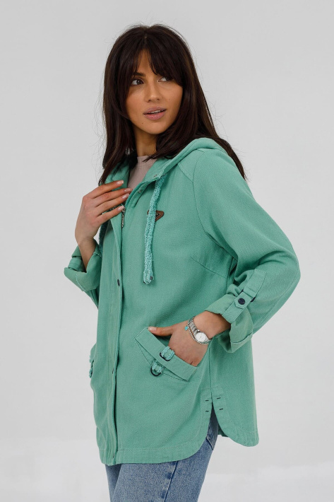 Джинсовая куртка зеленая Джинсовая куртка оливка 645-2