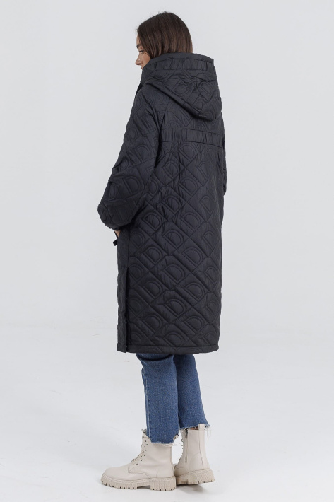 Пальто-реглан на флісі чорне жіноче Пальто-реглан на флісі 687-13