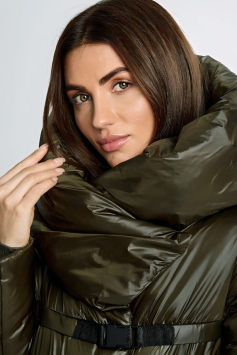 Пуховик хаки в деталях Пуховик Transformers 7007-89