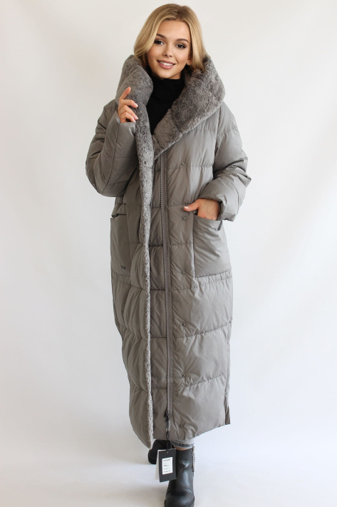 Пуховик одеяло оливка Пуховик одеяло на овчине 716-081