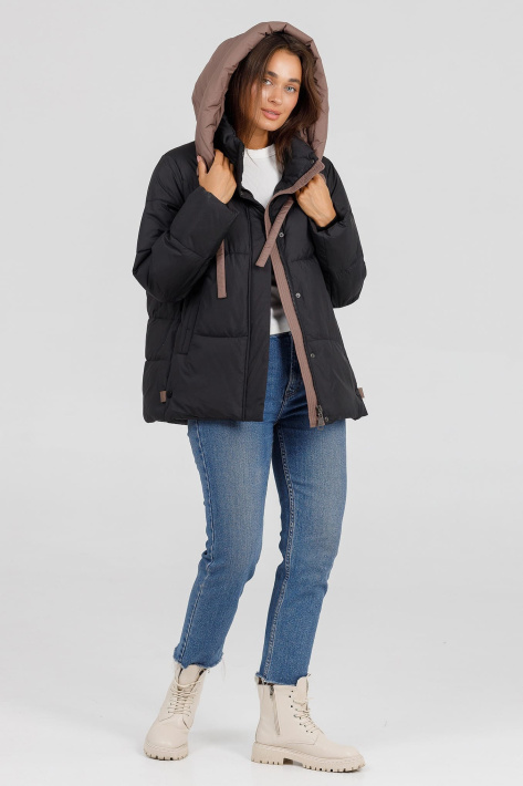 Куртка-зефірка зимова чорна Куртка-зефірка 718-04-2