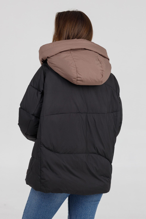 Куртка-зефірка зі спини чорна Куртка-зефірка 718-04-6