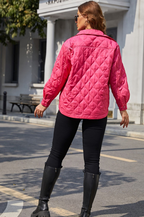 Куртка-рубашка стеганая фуксия Куртка-рубашка фуксия 7547