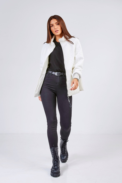 Куртка oversize демисезонная белая Куртка oversize 762-11-18