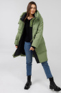 Пуховик-парка зелена жіноча Пуховик-парка зелена LD-779-1