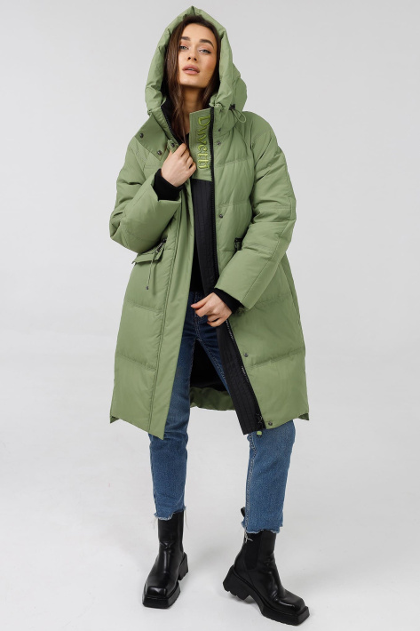 Пуховик-парка зелена з капюшоном Пуховик-парка зелена LD-779-3