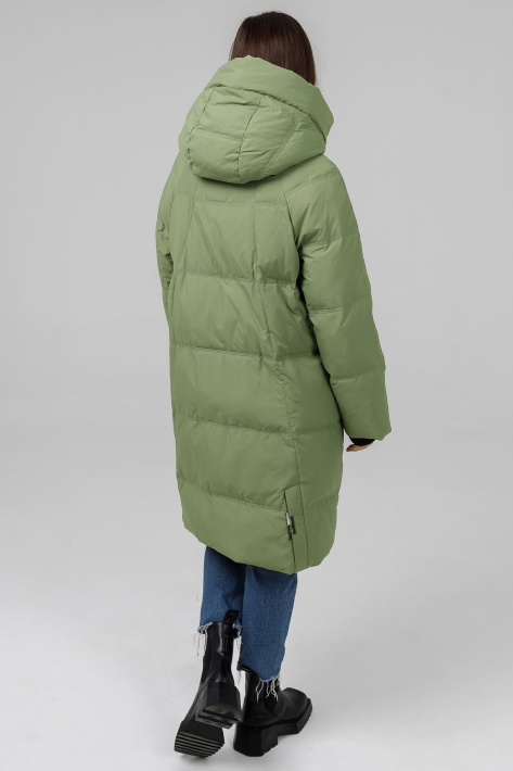Пуховик-парка зелена зі спини Пуховик-парка зелена LD-779-7