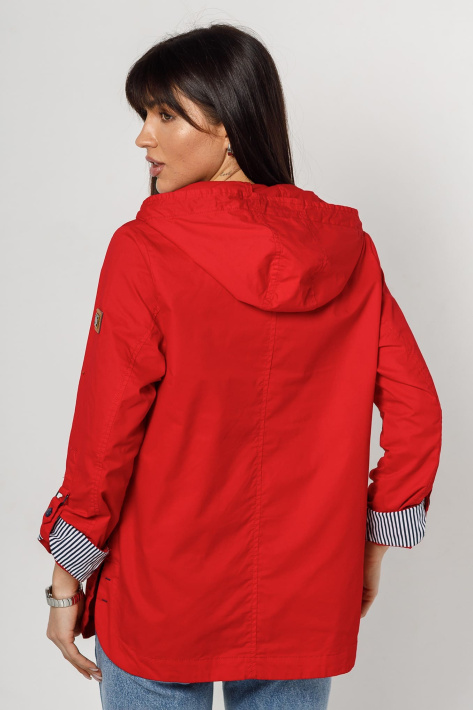 Джинсовая куртка красная 783-5
