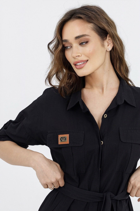 Чёрное платье сафари Чёрное платье в пол Darda-3