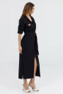 Чёрное платье из вискозы Чёрное платье в пол Darda-5