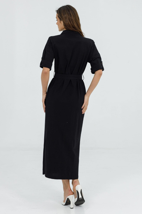 Чёрное платье под пояс Чёрное платье в пол Darda-7