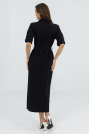 Чёрное платье под пояс Чёрное платье в пол Darda-7
