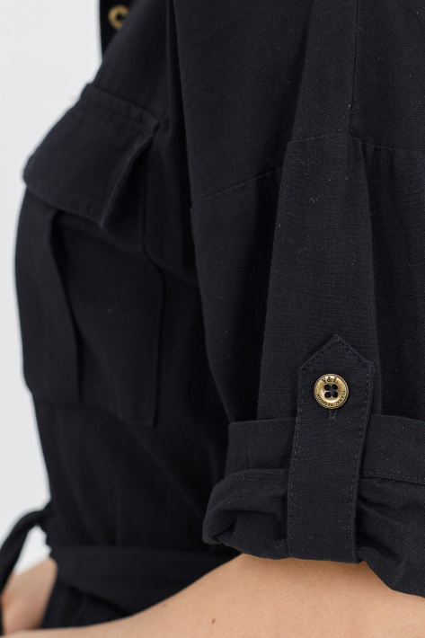 Чёрное платье кс коротким рукавом Чёрное платье в пол Darda-8