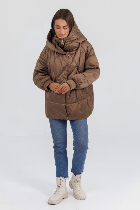 Куртка оверсайз жіноча шоколадна Куртка оверсайз 8025-5