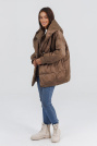 Куртка оверсайз в шоколадному кольорі Куртка оверсайз 8025-8