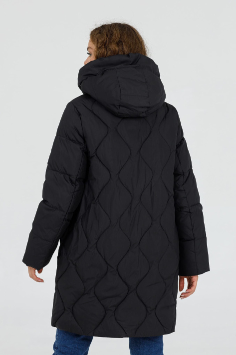 Куртка пуховик Plus Size чорний 807-6