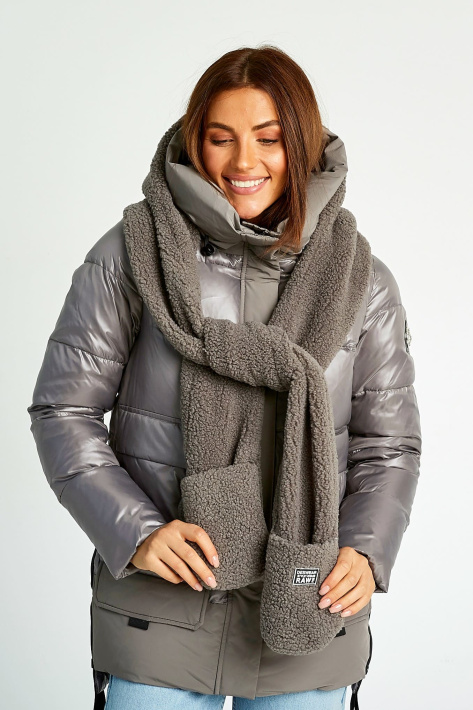 Куртка пуховик комплект с меховым шарфом Куртка пуховик 8128-07