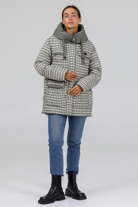 Куртка-пуховик жіночий хакі Куртка-пуховик 828-2