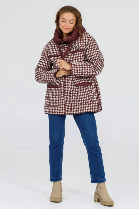 Куртка-пуховик молодіжний гранатоваий Куртка-пуховик молодіжний 828-15-7