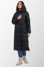 Пуховик жіночий чорного кольору Пуховик жіночий довгий 831-105