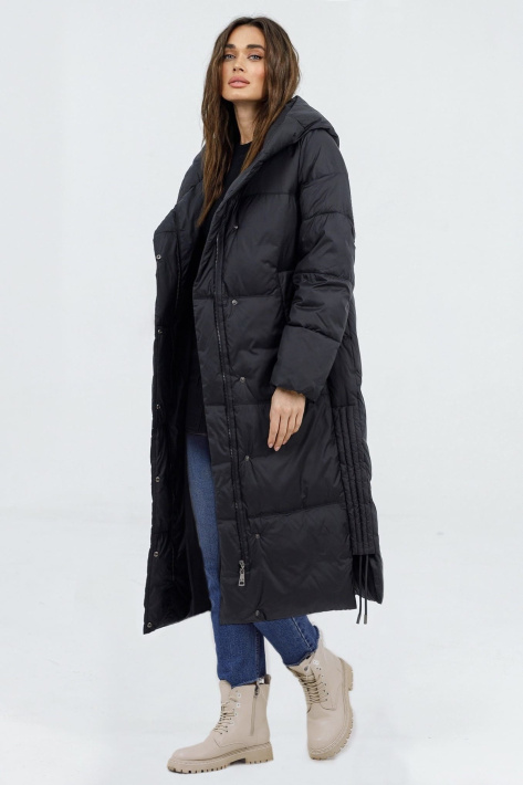 Пуховик довгий на дівчині Пуховик жіночий довгий 831-107