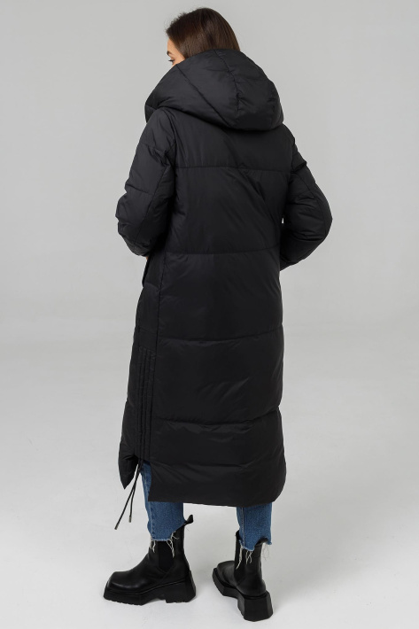 Пуховик чорний довгий Пуховик жіночий довгий 831-109