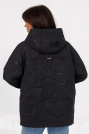 Куртка Oversize чорна зі спини Куртка Oversize 8625-3