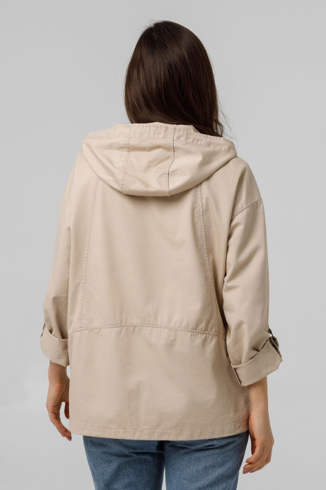 Ветровка Cotton беж с капюшоном Ветровка Cotton беж 885-4