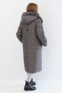 Пуховик дублёнка графит сзади Пуховик дублёнка 987-605-01