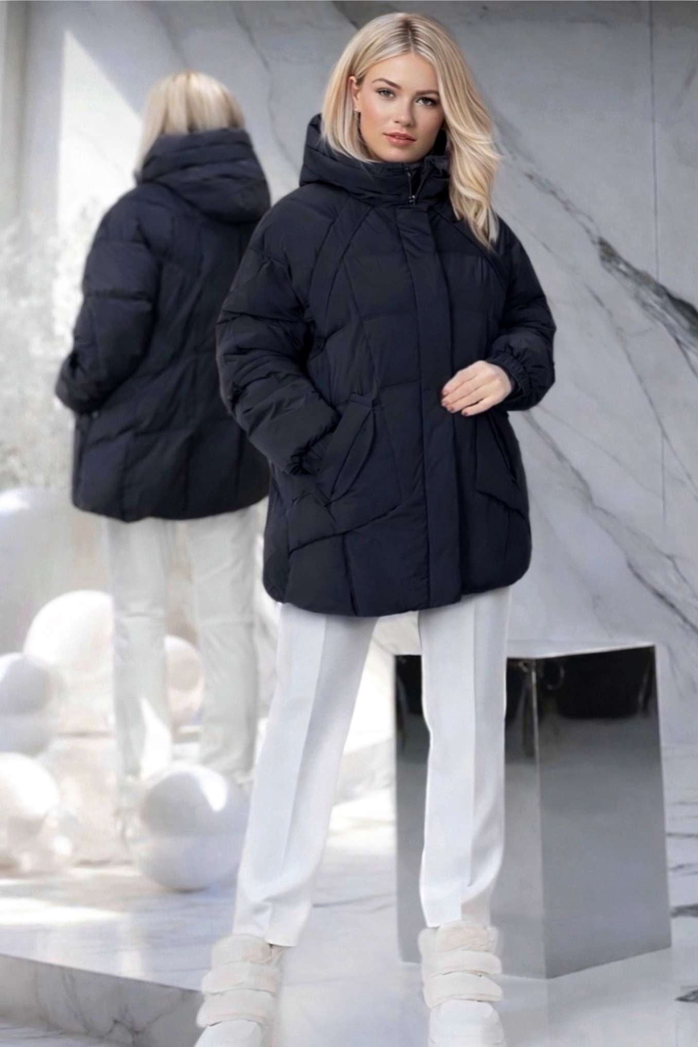 Зимова куртка з утяжками