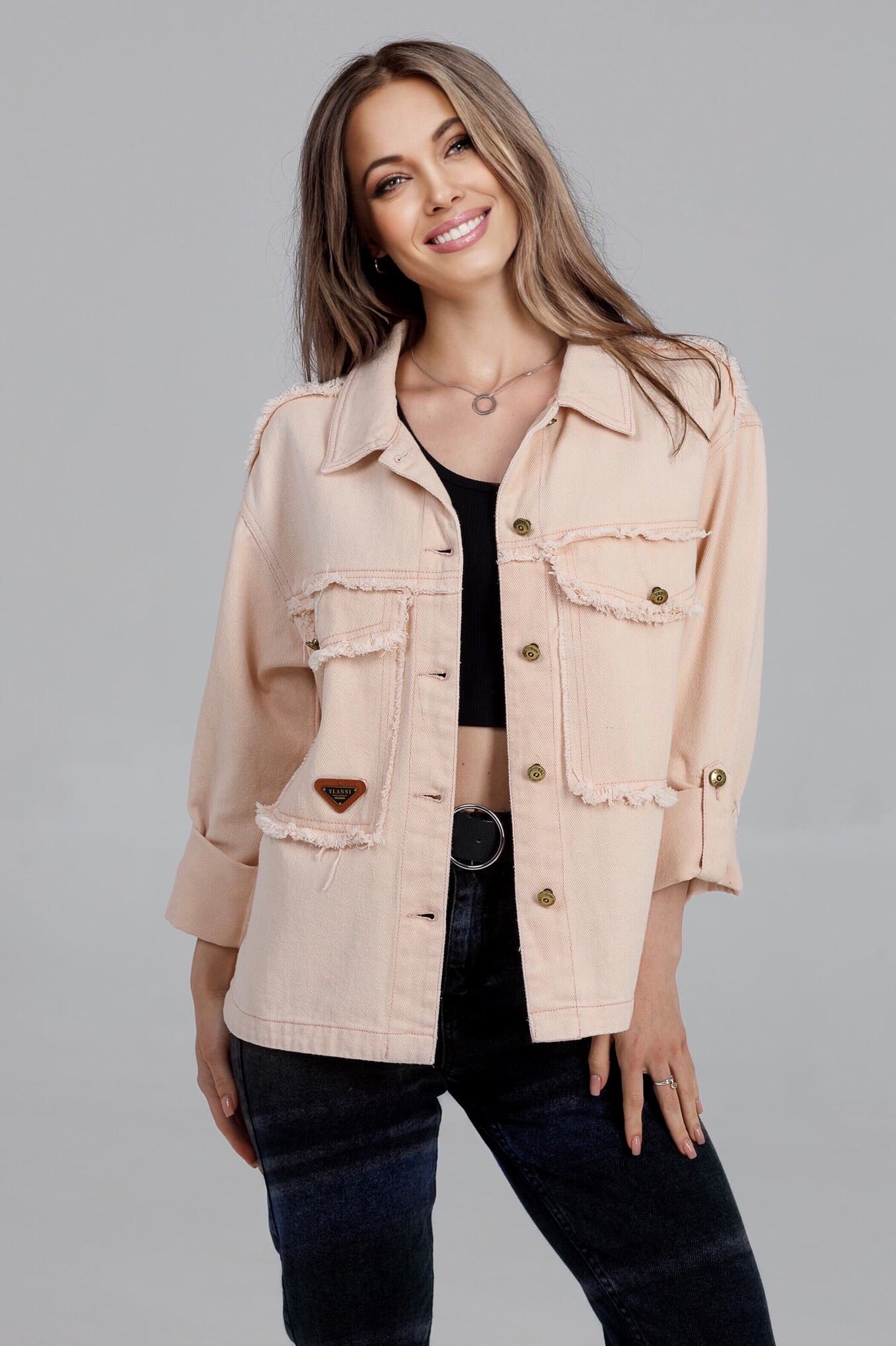 Джинсова куртка Safari Oversize Ylanni 725 купити Україні